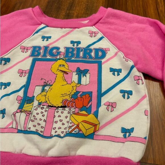 Big Bird Sesame Street pink white 2 piece crewneck sweatshirt sweatpant joggers - Picture 3 of 6